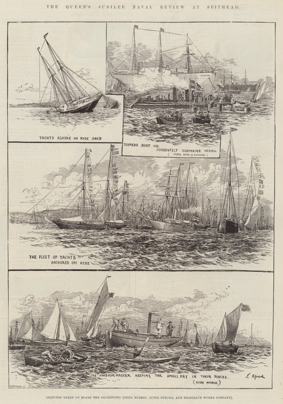 De jubileum marineparade van de koningin bij Spithead door Lancelot Speed