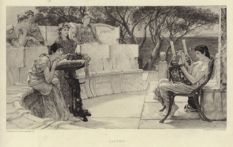 Sappho door Lawrence Alma Tadema