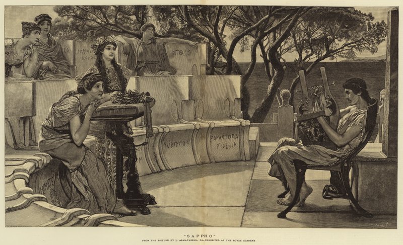 Sappho door Lawrence Alma Tadema