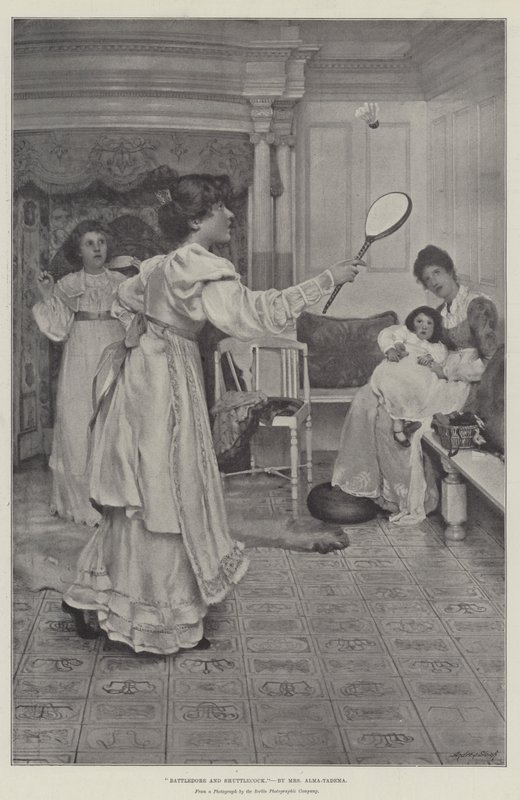 Battledore en Shuttlecock door Lawrence Alma Tadema