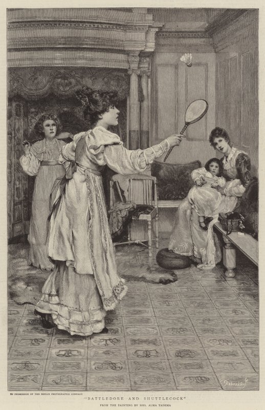 Battledore en Shuttlecock door Lawrence Alma Tadema