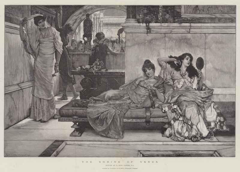 Het Heiligdom van Venus door Lawrence Alma Tadema