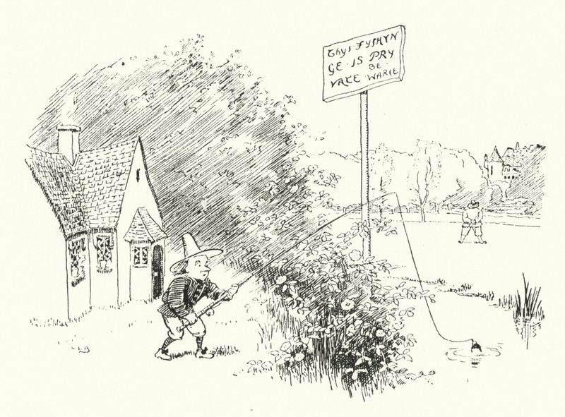Kleine Tommy Tittlemouse (gravure) door Leonard Leslie Brooke