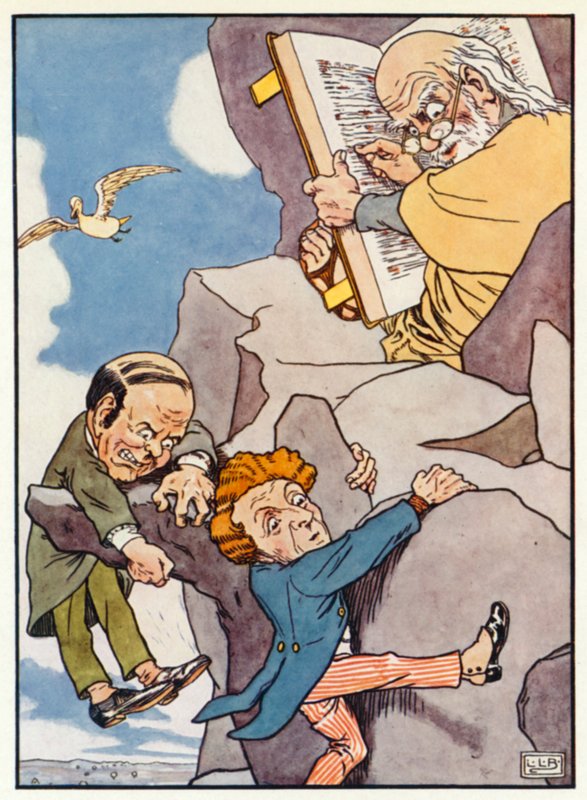 De twee vrijgezellen (kleur litho) door Leonard Leslie Brooke