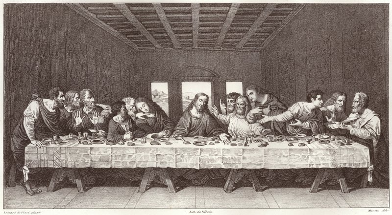 Het Laatste Avondmaal door Leonardo da after Vinci