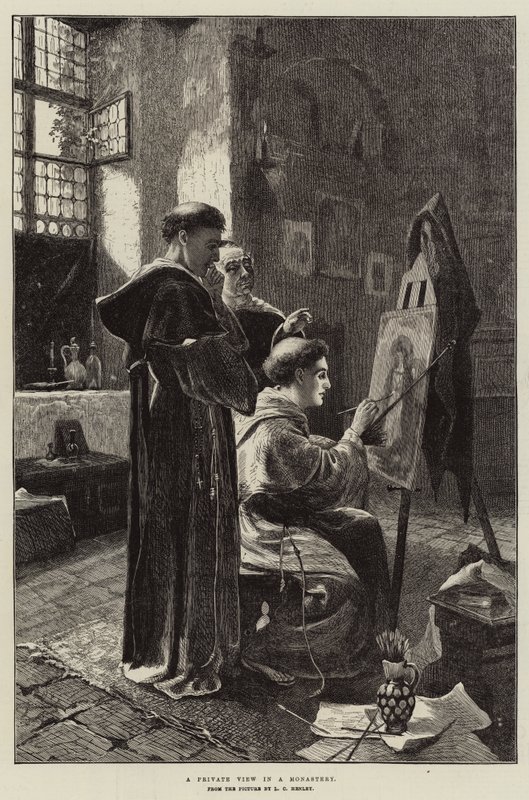 Een Privé Bezoek in een Klooster door Lionel Charles Henley