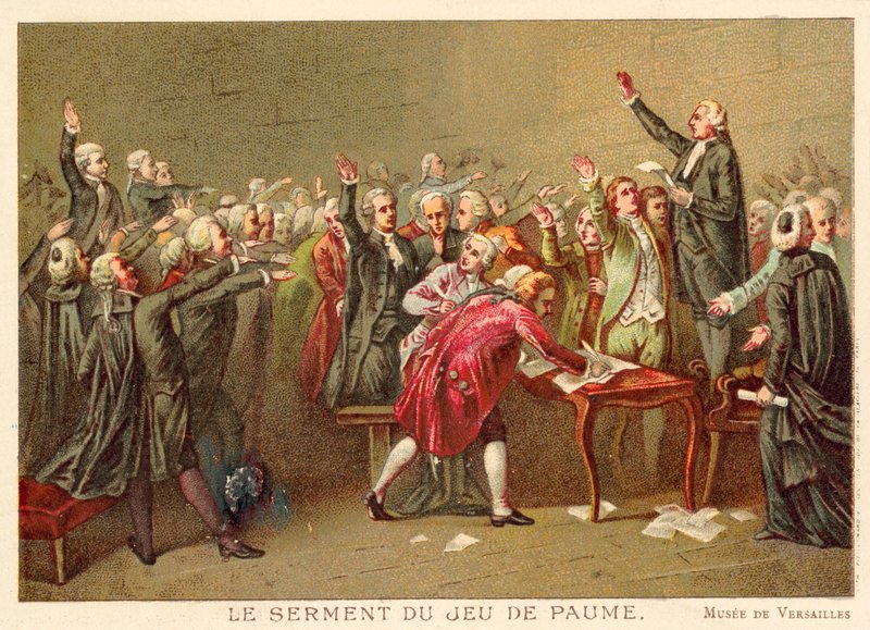 De Eed op de Kaatsbaan, Franse Revolutie, 20 juni 1789 door Louis Charles Auguste Couder