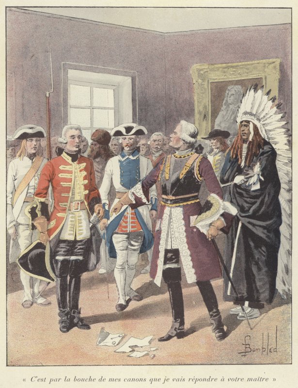 Louis de Baude de Frontenac, Gouverneur-Generaal van Nieuw-Frankrijk, 1690 door Louis Charles Bombled