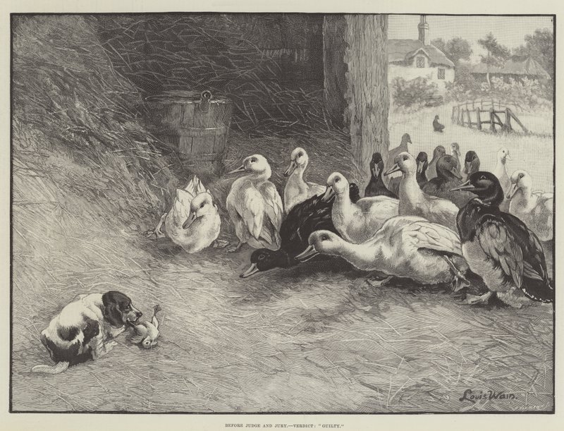 Voor Rechter en Jury, Vonnis, Schuldig door Louis Wain