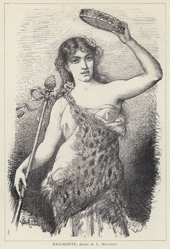 Bacchante door Louis Claude Mouchot