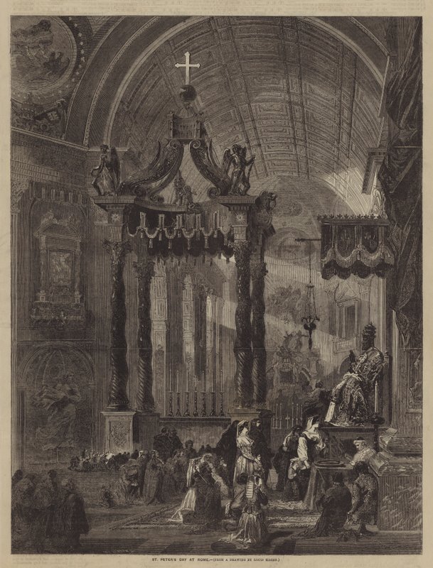Sint Pietersdag in Rome door Louis Haghe