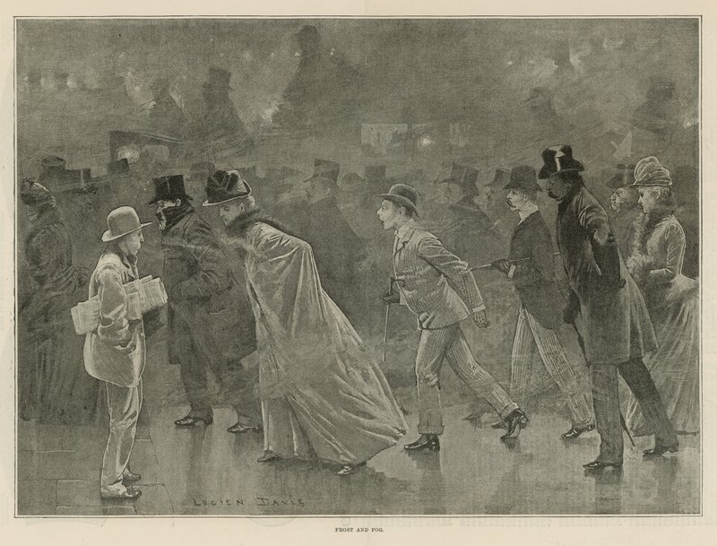 Vorst en mist door Lucien Davis