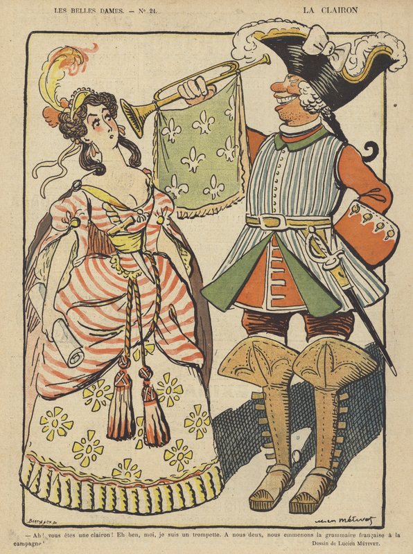 La Clairon, Illustratie voor Le Rire door Lucien Metivet