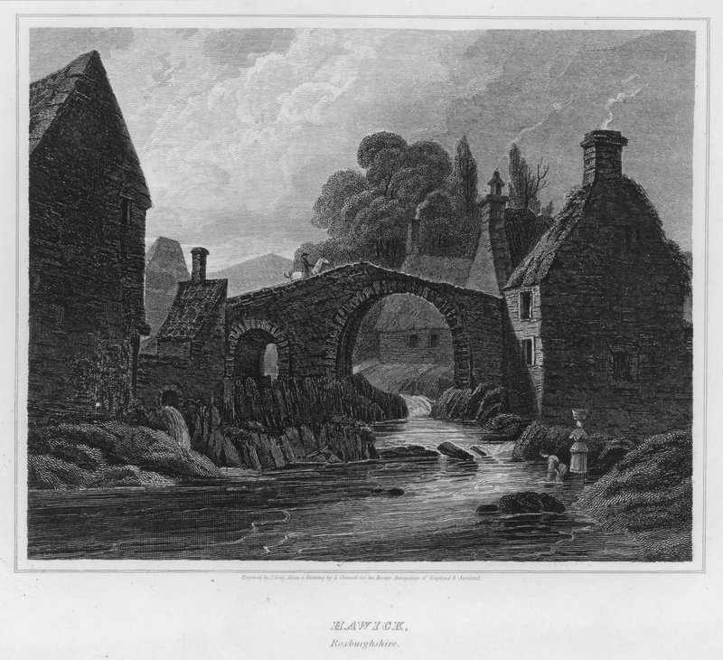Hawick, Roxburghshire door Luke (after) Clennell