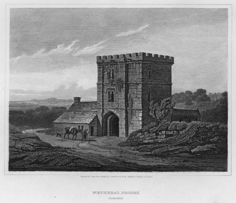 Wetheral Priory, Cumberland (gravure) door Luke (after) Clennell