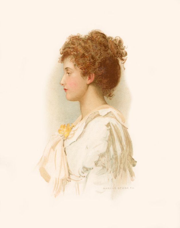 Adeline van Tennyson door Marcus Stone
