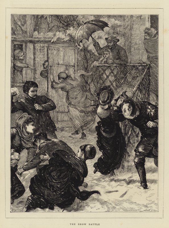 De sneeuwgevecht door Mary Ellen Edwards