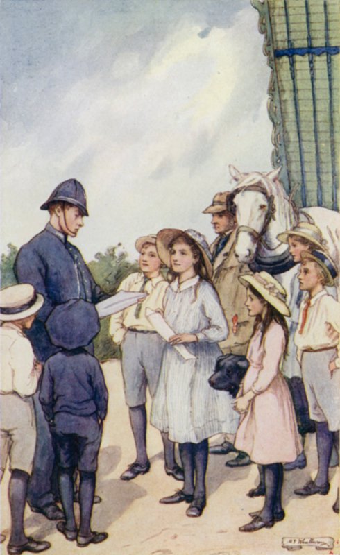 Scène uit The Slowcoach door Mary V. Wheelhouse