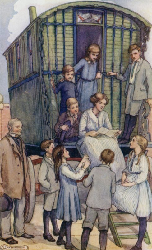Scène uit The Slowcoach, door Edward Verrall Lucas door Mary V. Wheelhouse