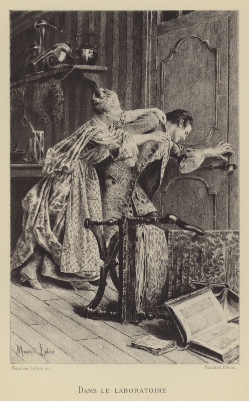 In het laboratorium door Maurice Leloir