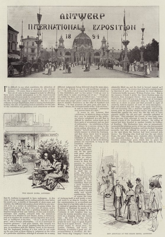 Antwerpse Internationale Tentoonstelling 1894 door Melton Prior