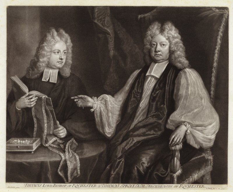 Portret van Thomas Sprat en zoon door Michael Dahl
