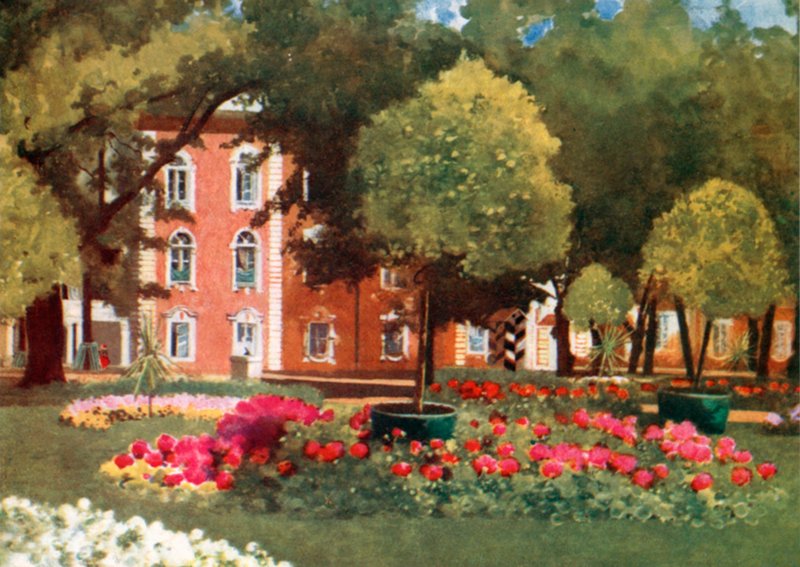 Het paleis, Peterhof door Mima Nixon