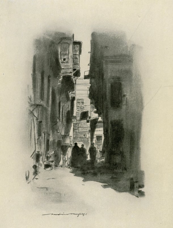 Een straat in Caïro door Mortimer Ludington Menpes