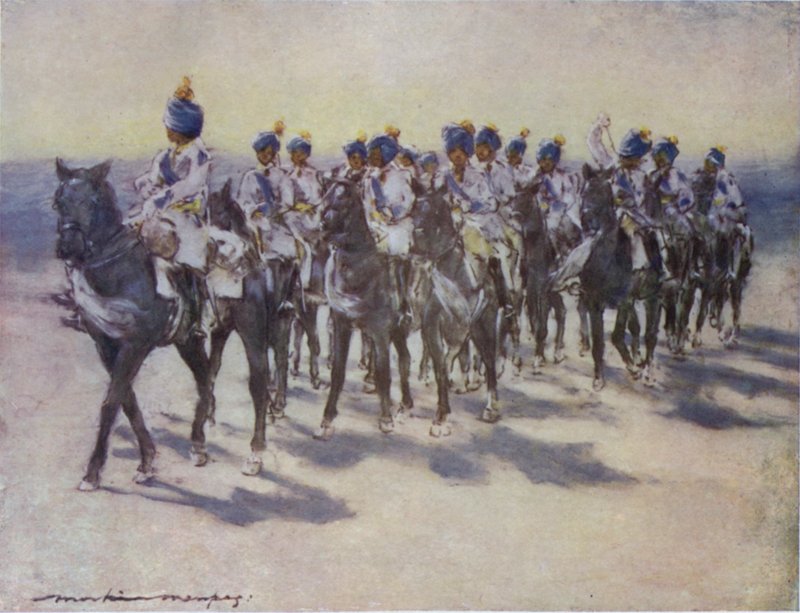 Het Keizerlijke Cadetkorps bij de Durbar door Mortimer Ludington Menpes