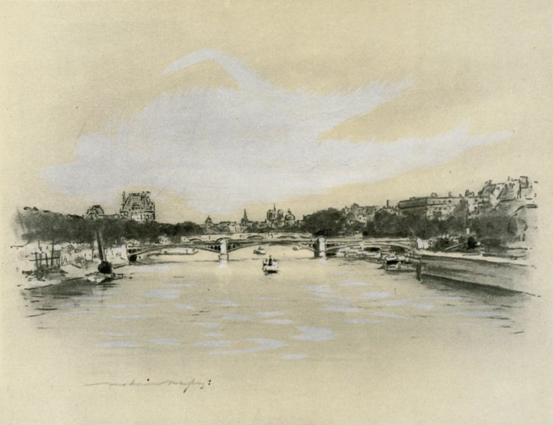 De Seine in Parijs door Mortimer Ludington Menpes