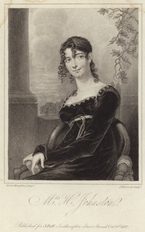 Mevrouw H Johnston (gravure) door Moses Haughton