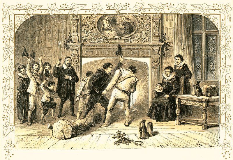 Ceremonie voor kerstavond door Myles Birket Foster