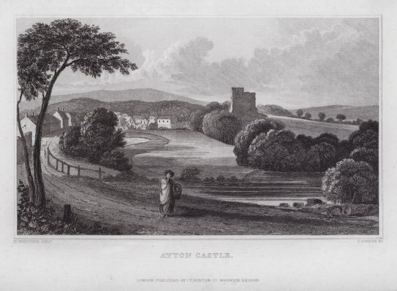 Ayton Kasteel door Nathaniel (after) Whittock