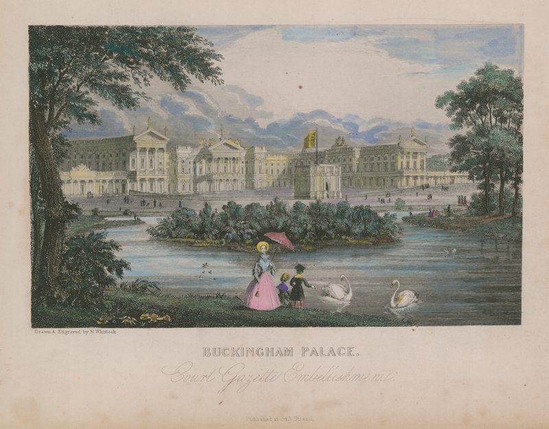 Algemeen Uitzicht op Buckingham Palace door Nathaniel Whittock