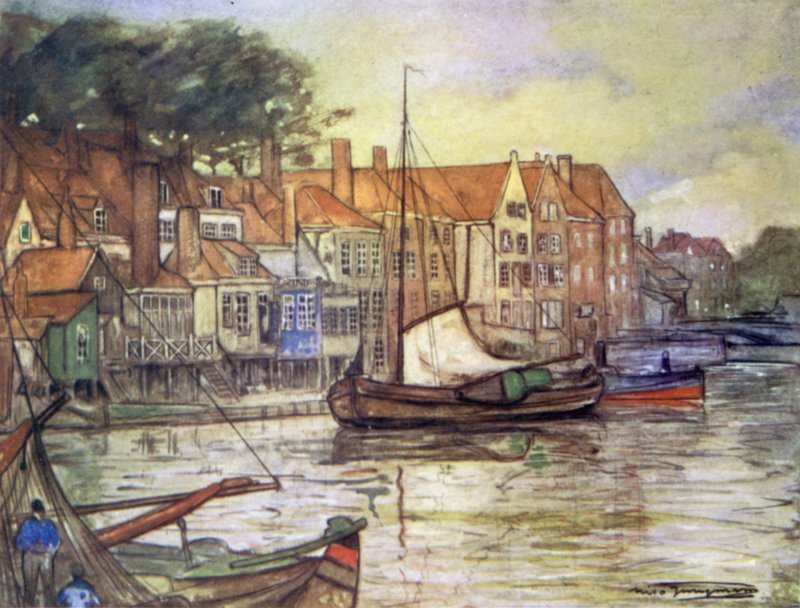 Een kanaal in Middelburg door Nico Jungman