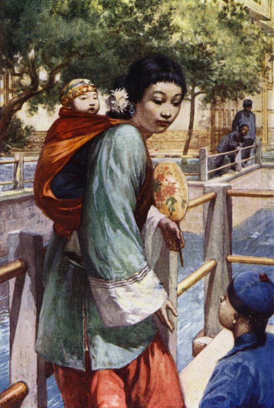 China: Meisje en baby door Norman Hardy