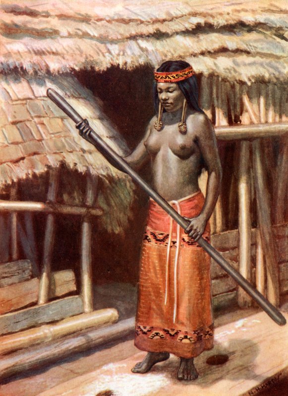 Kenyah-Kayan Meisje: Sarawak, Borneo door Norman Hardy