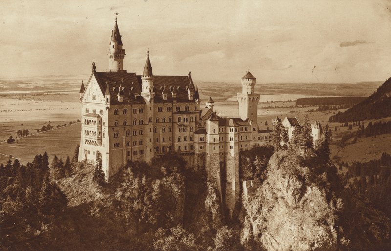 Beiers koningskasteel Neuschwanstein, nabij Füssen door Otto Ballerstedt