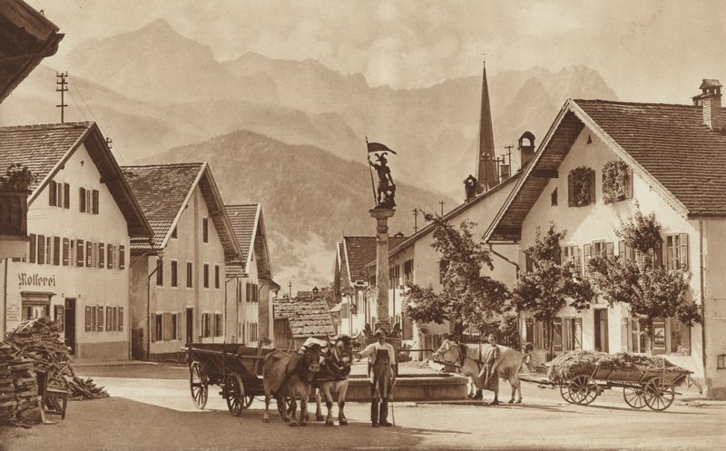 Floriansplaats in Partenkirchen door Otto Ballerstedt