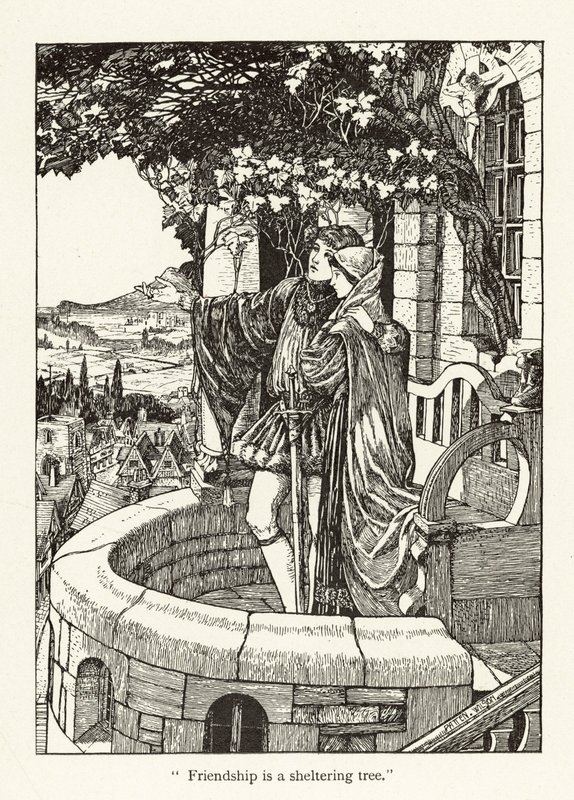 Jeugd en Ouderdom (gravure) door Patten Wilson