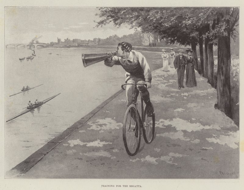 Training voor de regatta door Paul Frenzeny