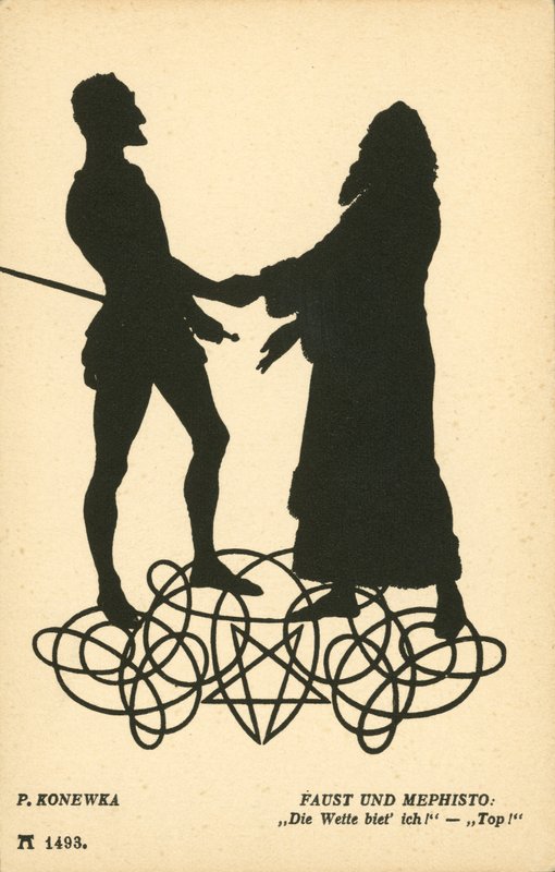 Faust en Mephistopheles door Paul Konewka