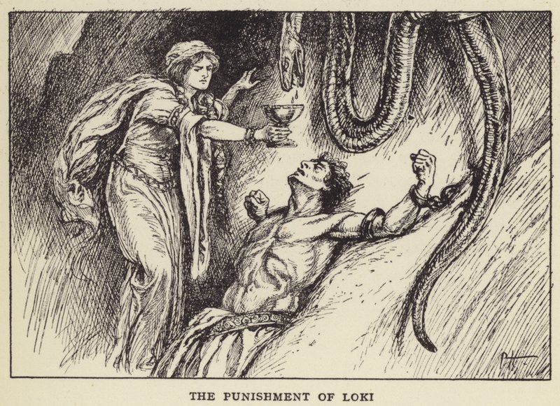 De Bestraffing van Loki door Paul Hardy