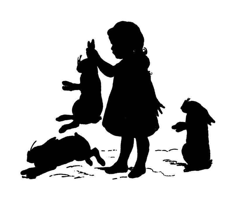 Silhouet door Paul Konewka (litho) door Paul Konewka