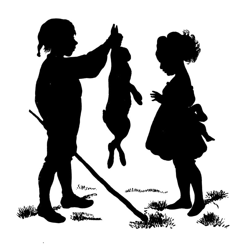 Silhouet door Paul Konewka (litho) door Paul Konewka