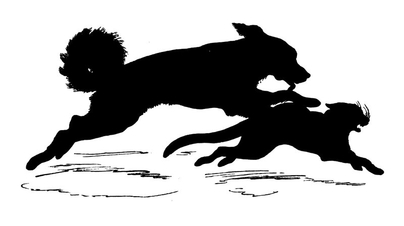 Silhouet door Paul Konewka (litho) door Paul Konewka