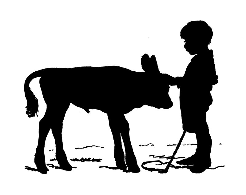 Silhouet door Paul Konewka (litho) door Paul Konewka