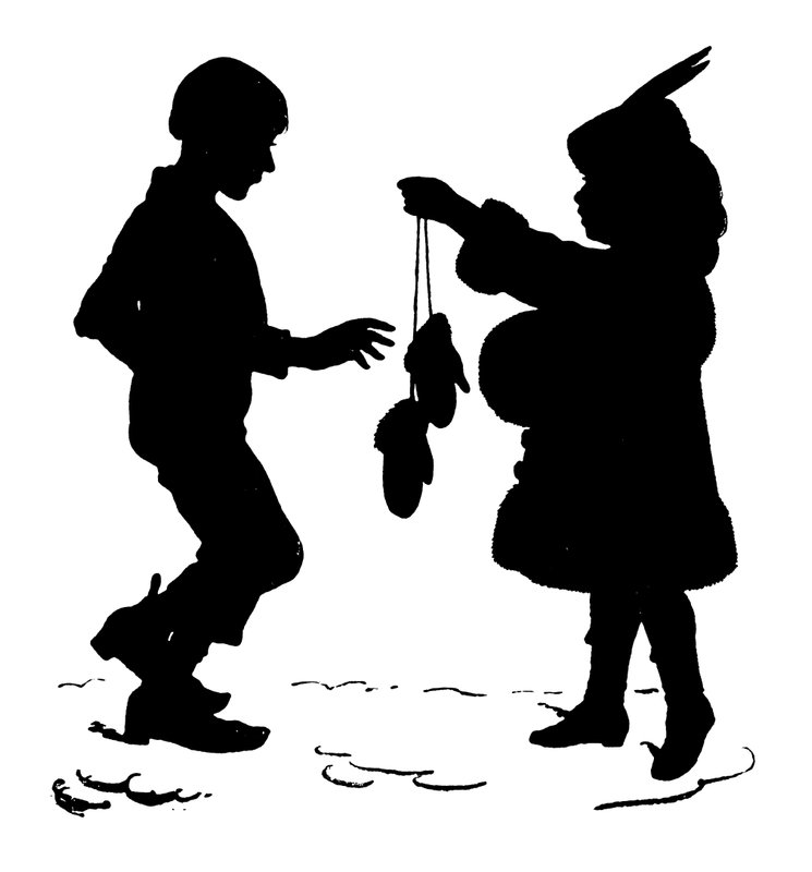 Silhouet door Paul Konewka (litho) door Paul Konewka
