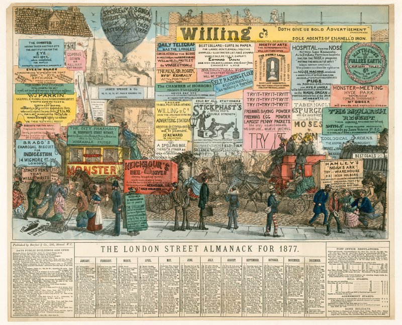 De London Almanack voor 1877 door Percy Cruikshank
