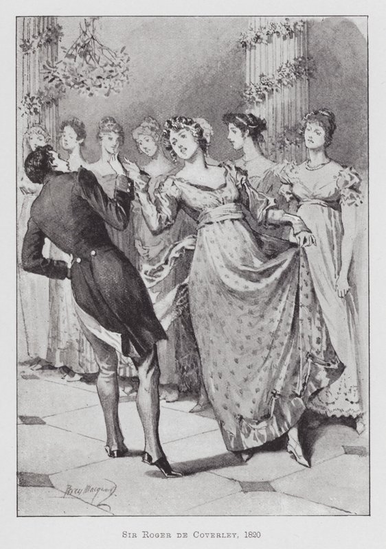 Dansen: Sir Roger de Coverley door Percy Macquoid